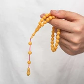 Yuvarlak Sıkma Kehribar Tesbih  SL9401 thumbnail 5
