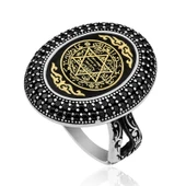 Gümüş Süleyman Mührü Bayan Yüzük SL6854 thumbnail 4