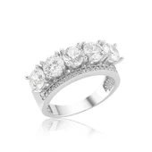 Gümüş 5 Taş Bayan Yüzük  SL6537 thumbnail 2