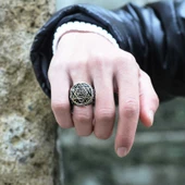 Gümüş Süleyman Peygamber Mührü Erkek Yüzük  SL3008 thumbnail 2