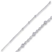 Gümüş Zirkon Taşlı Bayan Bileklik SL4263 - 1