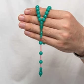 Yuvarlak Sıkma Kehribar Tesbih  SL9263 - 1