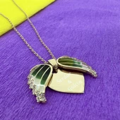 Gümüş Rose Kalpli İsimli Bayan Kolye  SL1726 thumbnail 3