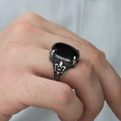 ​Gümüş Zambak Çiçeği Desenli Pençe Erkek Yüzük  SL3596 thumbnail 8