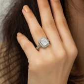 ​Gümüş Beyaz Baget Bayan Yüzük SL4220 thumbnail 7