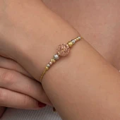 Gümüş Renkli Top Dorika Kadın Bileklik SL8966 - 4