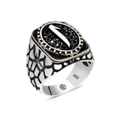 Gümüş Elif Oval Erkek Yüzük  SL4616 thumbnail 2