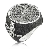 Gümüş Esma-ül Hüsna Erkek Yüzük SL2480 thumbnail 2