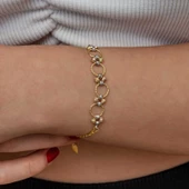 Gümüş Renkli Halka Dorika Kadın Bileklik SL9013 thumbnail 2