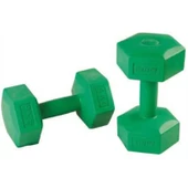 Protech 4 Kg Vinyl Yeşil Çiftli Dambıl - 1