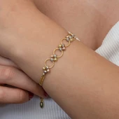 Gümüş Renkli Halka Dorika Kadın Bileklik SL9013 thumbnail 4