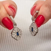 Gümüş Zirkon Taşlı Kadın Küpe SL9014 thumbnail 1