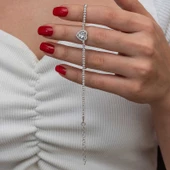 Gümüş Kalpli Su Yolu Bileklik  SL9135 thumbnail 3