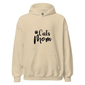 Cats Mom - Kedi Annesi Hoodie Kapşonlu Sweatshirt - 8