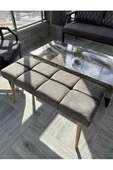 BEYLERBEYİ Gürgen Ahşap Ayaklı Puf Bench - 1