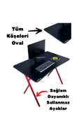 hey modüler mobilya Heygaming2 Profesyonel Oyuncu Masası Siyah Kırmızı 110 Cm - 4