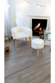 BEYLERBEYİ Çay Seti, Kırık beyaz, Tekli Koltuk Berjer Ve Puf Takımı (SALON, BALKON, OFİS) 2li  Takım - 3