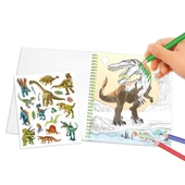 Top Model Dino World boyama kitabı ( Colouring Book WithReversible Seqins ) - 3