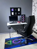 hey modüler mobilya Heygaming2 Profesyonel Oyuncu Masası Beyaz Siyah 110 Cm - 1
