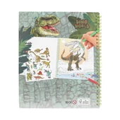 Top Model Dino World boyama kitabı ( Colouring Book WithReversible Seqins ) - 4