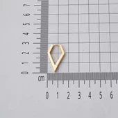 Üçgen Model Köşeli 14 Ayar Altın Halka Küpe - 3