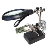 Masa Üstü Mandallı ,2.5x90mm, 7.5x34mm Mercekli ,adaptörlu Işıklı Büyüteç thumbnail 5