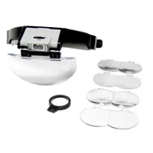 Lens Takmalı 5 Lenslı , Led Lambalı Şapka Tip Büyüteç thumbnail 3