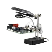 Masa Üstü Mandallı ,2.5x90mm, 7.5x34mm Mercekli ,adaptörlu Işıklı Büyüteç thumbnail 6