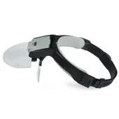 Lens Takmalı 5 Lenslı , Led Lambalı Şapka Tip Büyüteç thumbnail 4