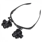 Gözlük Modeli 10x 15x 20x 25x Lens,2led Işıklı,büyüteç thumbnail 4