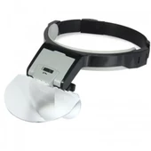 Lens Takmalı 5 Lenslı , Led Lambalı Şapka Tip Büyüteç thumbnail 1