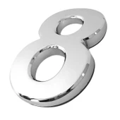 Yapışkanlı Kapı Numarası Küçük Boy 50 mm 5 cm Numara 8 Rakam Sekiz Sayı Krom Renk Numaralar 1 Adet - 4