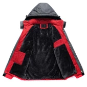 Cbtx Outdoor Rüzgar Su Geçirmez Kalın Polar Kapüşonlu Mont - 6