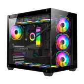 Gametech Prime V2 Tuş Kontrollü RGB 7x120mm Fan Oyuncu (Gaming) Bilgisayar Kasası - 1