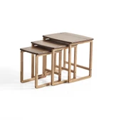 Casual Üçlü Zigon Sehpa | Ceviz | Kayın Sehpa thumbnail 4