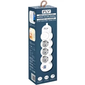 FLY FLY-3393-01 Akım Korumalı 3'lü Priz 2 USB 2m 2.1A Uzatma Kablosu - 2