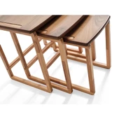 Casual Üçlü Zigon Sehpa | Ceviz | Kayın Sehpa thumbnail 3