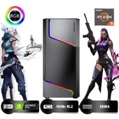 HYPER ROCKET Titan HRA161650TT Ryzen 5 5500 16GB Ram 500GB Nvme M.2 SSD GTX1650 4GB Masaüstü Oyuncu Bilgisayarı - 1