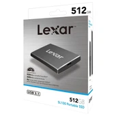 Lexar SL100 512GB 550-400MB/s USB 3.1 Type-C LSL100-512RB Taşınabilir SSD thumbnail 3