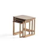 Casual Üçlü Zigon Sehpa | Ceviz | Kayın Sehpa thumbnail 5