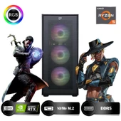 HYPER ROCKET Peak HRA323050 Ryzen 5 7500F 32GB Ram 1TB Nvme M.2 SSD RTX3050 8GB Masaüstü Oyuncu Bilgisayarı - 1