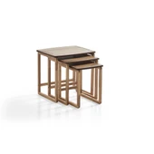 Casual Üçlü Zigon Sehpa | Ceviz | Kayın Sehpa thumbnail 1