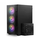 MSI MAG FORGE M100A D60 Akrilik yan panel 3x120mm 1x120mm Auto RGB Fan 600W 80+ mATX Oyuncu Bilgisayar Kasası - 2
