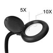 Esnek 5x /10x,40 Led Işıklı Büyüteç ,lamba  Büyüteç Okuma, Çalışma Lehim Masa Lambası A808 - 6