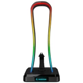 Rampage RM-H77 X-BASE Siyah RGB Işıklı 4*Usb Port Kulaklık İçin Stand - 2