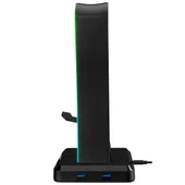 Rampage RM-H77 X-BASE Siyah RGB Işıklı 4*Usb Port Kulaklık İçin Stand - 3