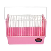 Dayang Hamster ve Kemirgen Taşıma Kafesi Beyaz/Pembe 21.5x15.5x14.5 Cm - 1