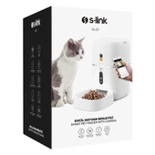 S-link SL-23 Otomatik Yem Kabı 3MP Kamerali Iki Yönlü Ses 6L Wifi Tuya Destekli Akıllı Kedi köpek Besleyici - 8