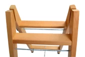 BUSE 3 BASAMAKLI A TİPİ KATLANIR GÜRGEN AHŞAP MERDİVEN 110CM - 5