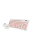Everest Km-01k Pembe Usb Yuvarlak Tuşlu 3d Mouse Combo Türkçe Klavye + Mouse Set - 3